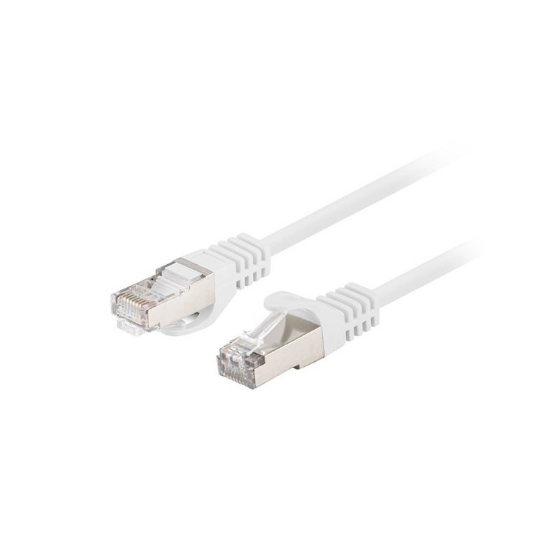 PATCHCORD KAT.6 FTP 0.25M BIAŁY FLUKE PASSED LANBERG 10-PACK