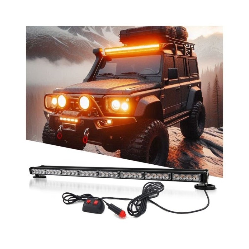NN STB90 stroboskop pomarańczowy belka LED lampa