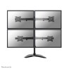 Neomounts NM-D335D4BLACK uchwyt / stojak do monitorów 68,6 cm (27") Biurko Czarny