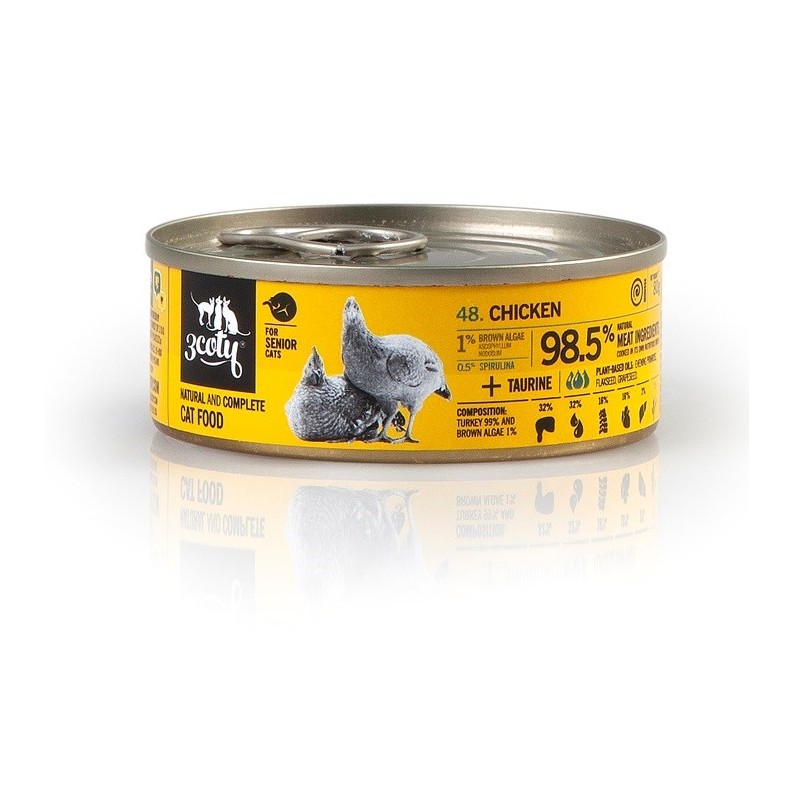 3Coty CHICKEN with Spirulina for Senior Cats 80g 3Coty CHICKEN with Spirulina for Senior Cats 80g