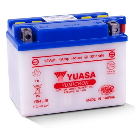 Yuasa YB4L-B akumulator samochodowy Ołowiany (VRLA) 4 Ah 12 V Motocykl