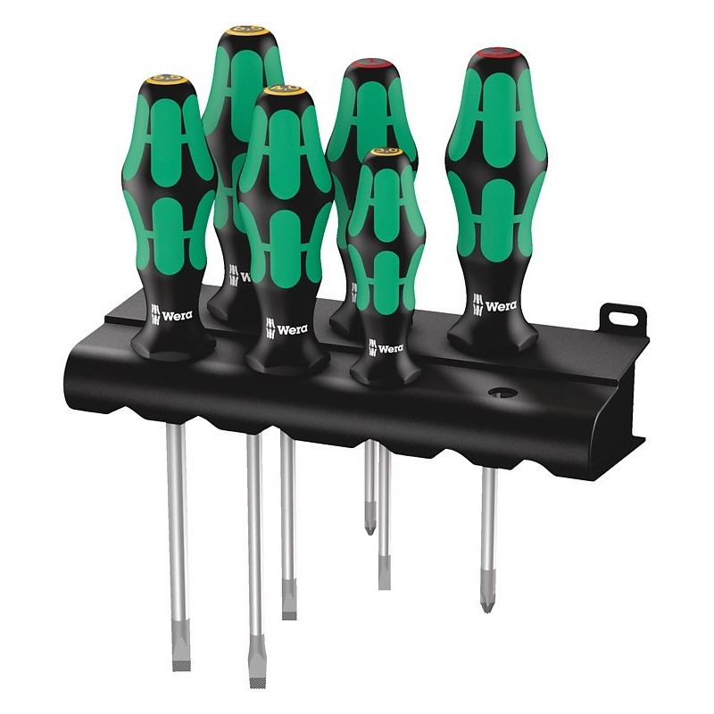Zestaw wkrętaków Kraftform Lasertip + wieszak, 6 części