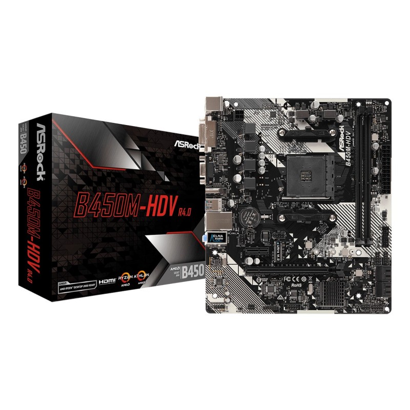 Płyta główna Asrock B450M-HDV R4.0 (AM4 2x DDR4 DIMM Micro ATX) Płyta główna Asrock B450M-HDV R4.0 (AM4 2x DDR4 DIMM Micro ATX)
