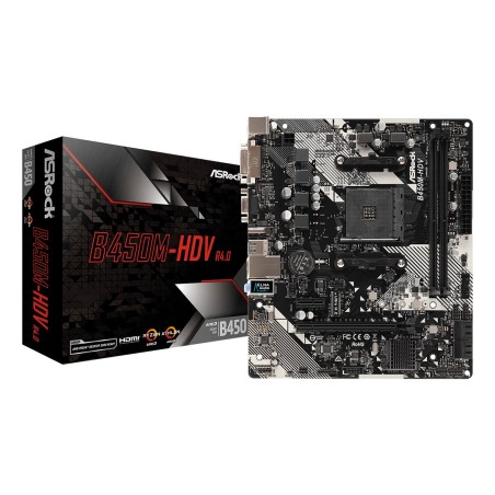 Płyta główna Asrock B450M-HDV R4.0 (AM4 2x DDR4 DIMM Micro ATX)