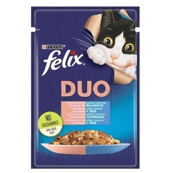 Felix Fantastic Duo Sardynka Łosoś - mokra karma dla kota - 85g