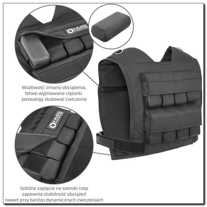Kamizelka treningowa z obciążeniem 16kg Cordura HMS KTO16 Kamizelka treningowa z obciążeniem 16kg Cordura HMS KTO16