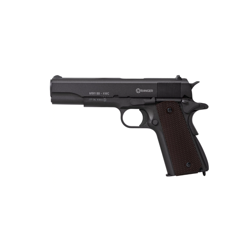 Wiatrówka pistolet RANGER M1911 BB KWC kal. 4,5 BBs BLOW BACK 17 strz. FULL METAL CO2 (AAKCMB760AZB) Wiatrówka pistolet RANGER M1911 BB KWC kal. 4,5 BBs BLOW BACK 17 strz. FULL METAL CO2 (AAKCMB760AZB)