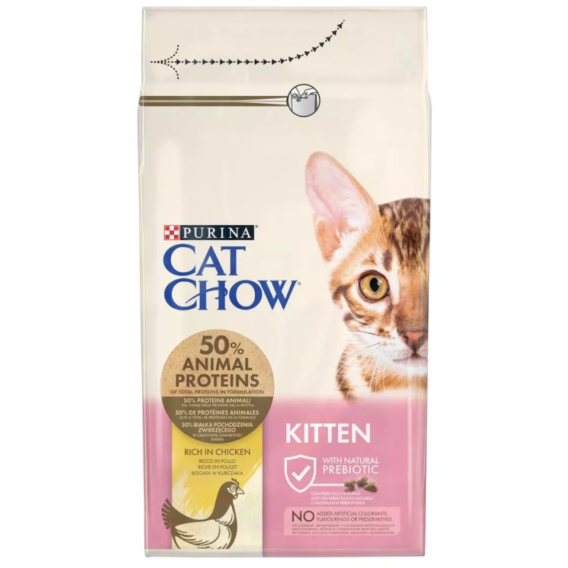PURINA CAT CHOW Kitten Chicken - sucha karma dla kociąt - 1,5 kg