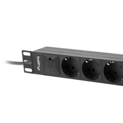 Listwa RACK Lanberg PDU-03F-0200-BK (3 x Shuko 16 A (3680 W) kolor czarny)