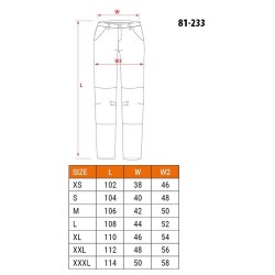 Spodnie ochronne NEO tools 81-233-XXXL Czarny