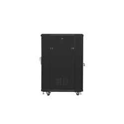 Szafa rack Lanberg FF01-6822-12B (22U 19'' 1160 mm / 600mm / 800 mm stojąca Szklane 800 kg kolor czarny)