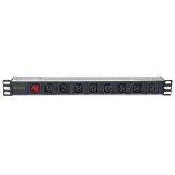 Intellinet 163620 rozdzielacz zasilania PDU 8 x gniazdo sieciowe 1U Czarny, Srebrny