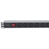Intellinet 163620 rozdzielacz zasilania PDU 8 x gniazdo sieciowe 1U Czarny, Srebrny