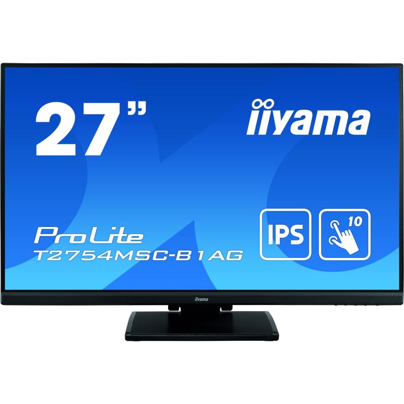 iiyama ProLite T2754MSC-B1AG monitor komputerowy 68,6 cm (27") 1920 x 1080 px Full HD LED Ekran dotykowy Przeznaczony dla wielu iiyama ProLite T2754MSC-B1AG monitor komputerowy 68,6 cm (27") 1920 x 1080 px Full HD LED Ekran dotykowy Przeznaczony dla wielu
