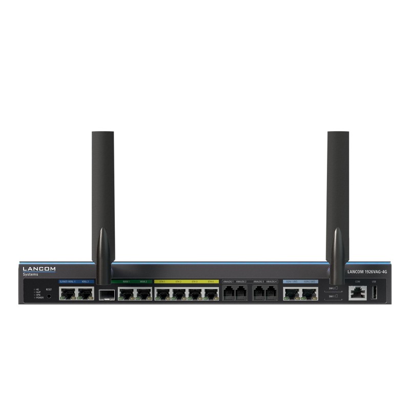 LANCOM 1926VAG-4G (EU) ruter Gigabit Ethernet Czarny LANCOM 1926VAG-4G (EU) ruter Gigabit Ethernet Czarny