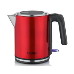 SEVERIN CZAJNIK ELEKTRYCZNY STALOWY, LAKIEROWANA CZERWIEŃ, ZAKRYTY ELEMENT GRZEJNY, OTWÓR XXL, WOLNY OD BPA, 1L, 2400W WK3427