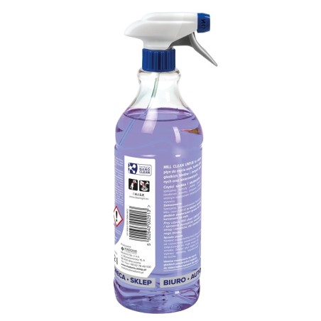MILL CLEAN UMYJE płyn do mycia szyb, luster, glazury o zapachu Maciejki 1,22l (opak.zb 9 szt.)