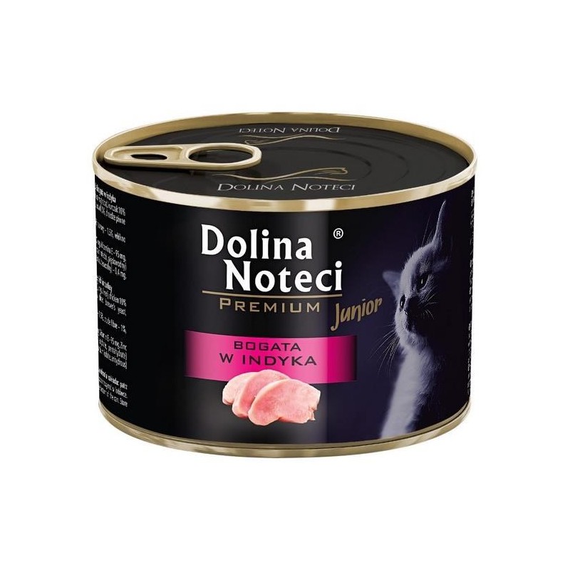 DOLINA NOTECI Premium Junior bogata w indyka - mokra karma dla kota - 185 g