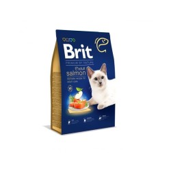 BRIT Dry Premium By Nature Adult Łosoś - sucha karma dla kotów - 1,5 kg