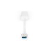 HUB 3-portowy USB 3.0 SuperSpeed z LANGigabit LAN adapter, aluminium