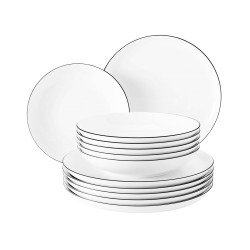 Seltmann Weiden Lido Okrągły Porcelana Biały 12 szt.