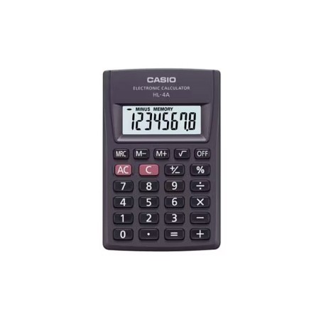 CASIO Kalkulator kieszonkowy HL-4A-B 8-cyfrowy 56x87mm czarny