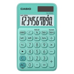 CASIO Kalkulator kieszonkowy SL-310UC-GN BOX, 10-cyfrowy, 70x118mm, kartonik, zielony