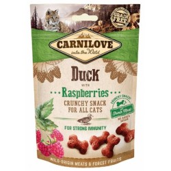 CARNILOVE Crunchy Fresh Snack Duck with Raspberries - przysmak dla kota - 50 g