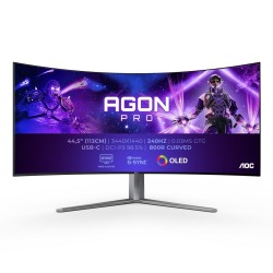 AOC AGON PRO AG456UCZD LED display 114,3 cm (45") 3440 x 1440 px Wide Quad HD OLED Czarny