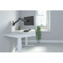 Uchwyt ścienny pojedynczy 1xLCD max 32" i 9kg z sprężyną gazową