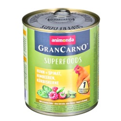 ANIMONDA GranCarno Superfoods: kurczak szpinak - mokra karma dla psa - 800g