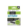 DYMO D1 - Standard Etykiety - Biały na czarnym - 12mm x 7m
