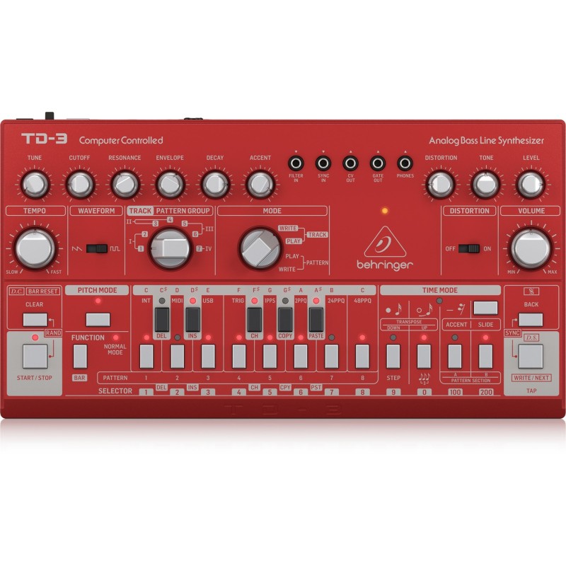 Behringer TD-3-RD syntezator Syntezator analogowy Czerwony