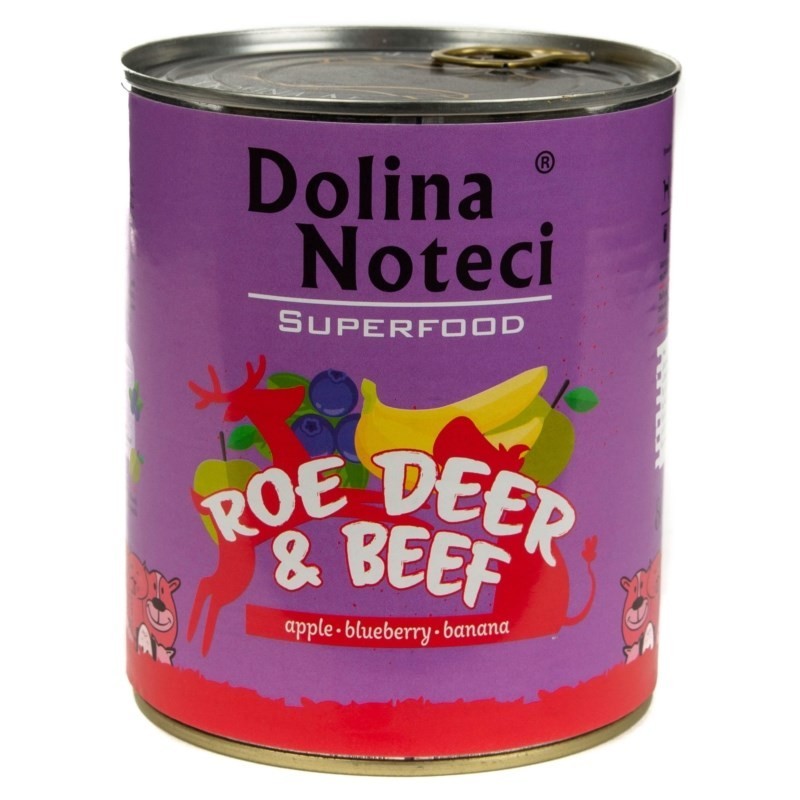 DOLINA NOTECI Superfood z sarną i wołowiną - mokra karma dla psa - 400g