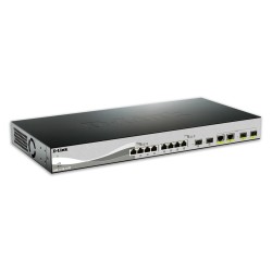 D-Link DXS-1210-12TC/E łącza sieciowe Zarządzany L2 10G Ethernet (100/1000/10000) 1U Czarny, Srebrny