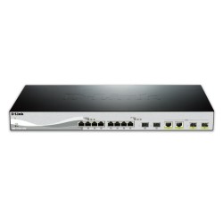 D-Link DXS-1210-12TC/E łącza sieciowe Zarządzany L2 10G Ethernet (100/1000/10000) 1U Czarny, Srebrny