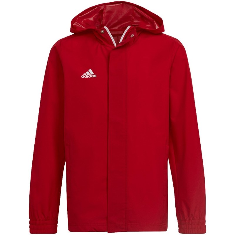Kurtka dla dzieci adidas Entrada 22 All-Weather czerwona IK4013 176cm