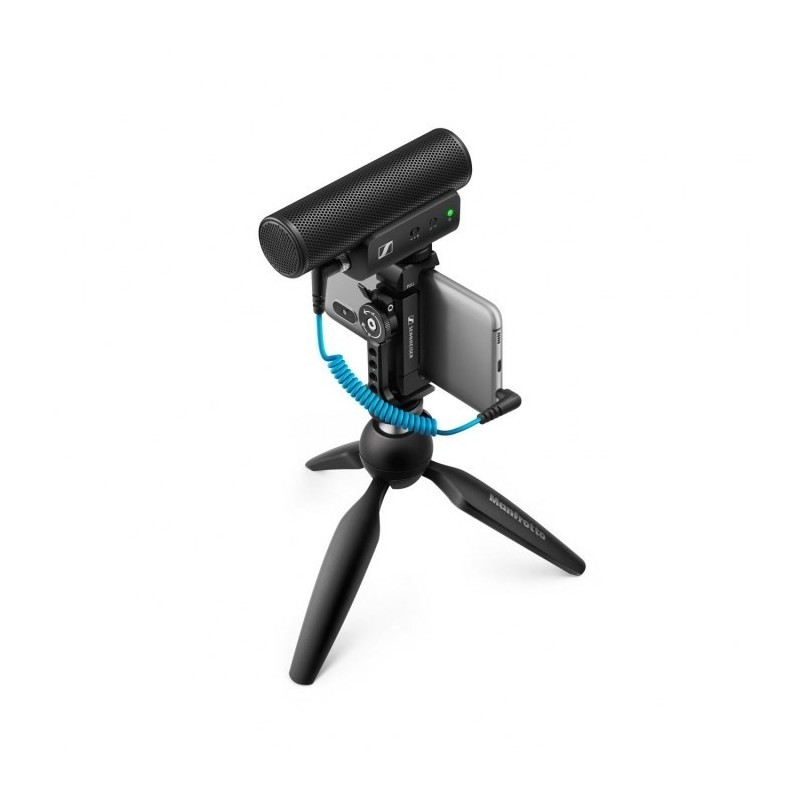 Sennheiser MKE 400 MOBILE KIT - Mikrofon pojemnościowy, superkardioidalny, wyposażony w filtr dolnoprzepustowy ze statywem Sennheiser MKE 400 MOBILE KIT - Mikrofon pojemnościowy, superkardioidalny, wyposażony w filtr dolnoprzepustowy ze statywem