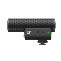 Sennheiser MKE 400 MOBILE KIT - Mikrofon pojemnościowy, superkardioidalny, wyposażony w filtr dolnoprzepustowy ze statywem