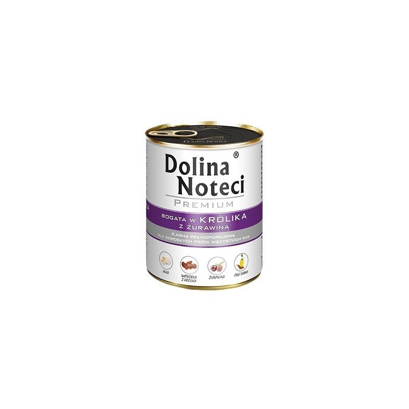 DOLINA NOTECI Premium bogata w królika z żurawiną - mokra karma dla psa - 800 g