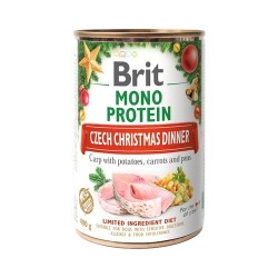 BRIT Mono Protein Christmas Karp dla psów 400g