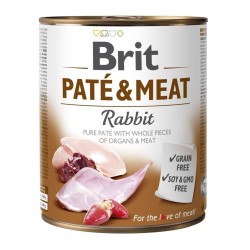 Karma BRIT PATÉ & MEAT z królikiem dla psa 800g
