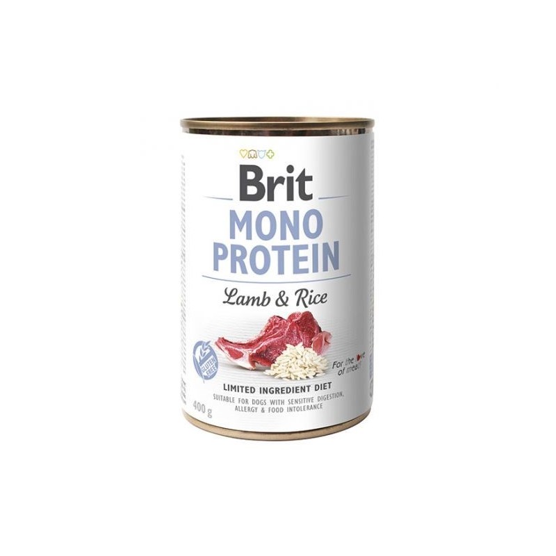 BRIT Mono Protein jagnięcina i brązowy ryż - mokra karma dla psa - 400 g