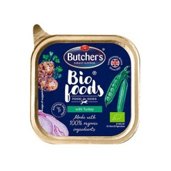 Butcher's Bio Foods Dog - mokra karma dla psa z indykiem w formie pasztetu - tacka 150 g