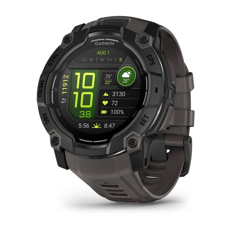 Zegarek Garmin Instinct 3 – 50 mm AMOLED Black met charcoal band Zegarek Garmin Instinct 3 – 50 mm AMOLED Black met charcoal band