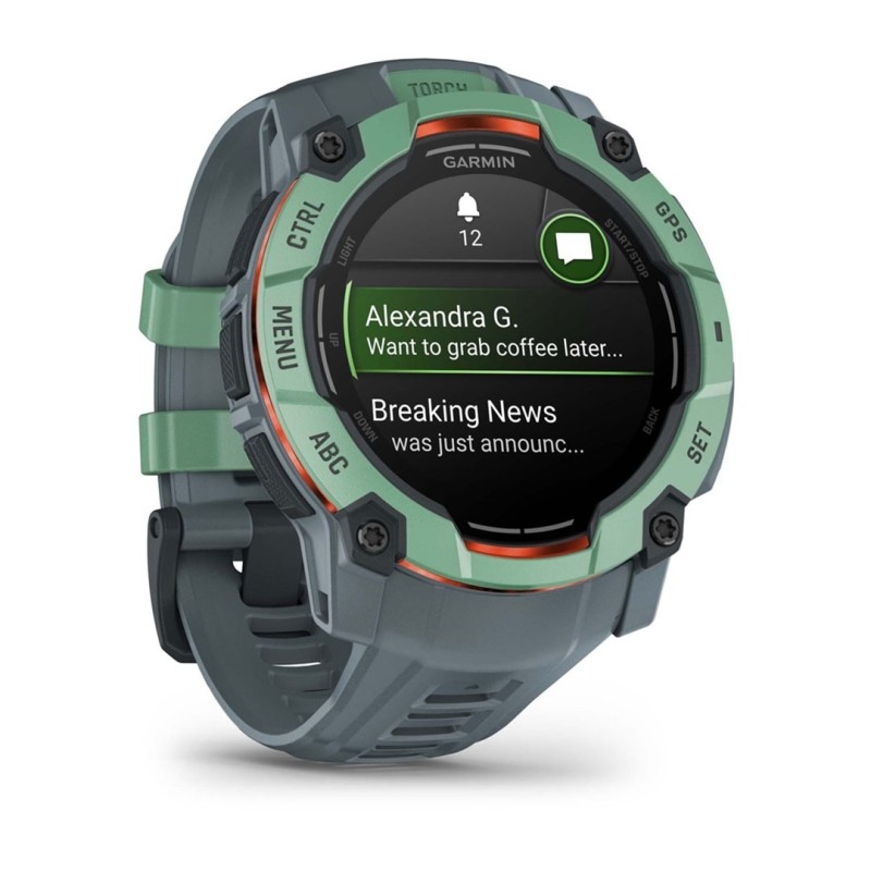 Zegarek sportowy Garmin Instinct 3 AMOLED 50mm Neotropic Twilight Zielony Zegarek sportowy Garmin Instinct 3 AMOLED 50mm Neotropic Twilight Zielony