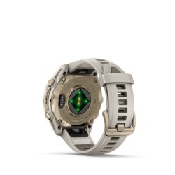 Garmin Fenix 8 43 mm AMOLED Sapphire Soft gold z piaskowo-beżowym paskiem