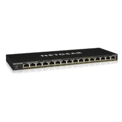 Netgear GS316P Nie zarządzany Gigabit Ethernet (10/100/1000) Obsługa PoE Czarny