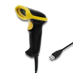 Qoltec 50867 Laserowy czytnik kodów 1D| 2D | USB | Czarny