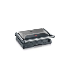SEVERIN GRILL KONTAKTOWY STAL, SZARY, WANIENKA NA TŁUSZCZ, WĄSKI DESIGN, POWŁOKA NIEPRZYWIERAJĄCA, MOC 800W KG 2394